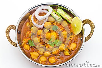 Chana Masala - An Indian spicy vegetarian dish for lunch and din Stock Photo