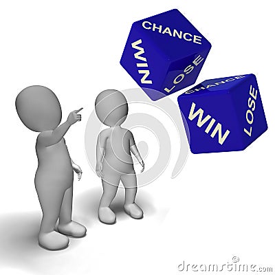 Chance Win Lose Dice Shows Luck Stock Photo