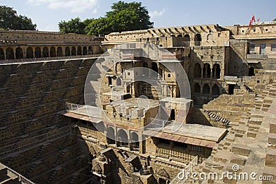 Chand Baori - deepest stepwell in world Stock Photo