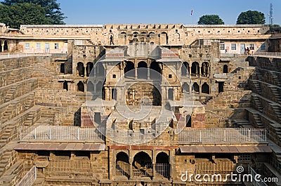 Chand Baori Stepwell, Rajasthan, India. Stock Photo