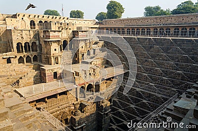 Chand Baori Stepwell, Rajasthan, India. Stock Photo