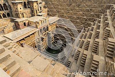 The Chand Baori Stepwell Stock Photo