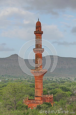 Chand minar, Daulatabad fort, India Editorial Stock Photo