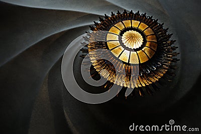 Chandelier in Casa Batllo (Barcelona, Spain) Editorial Stock Photo