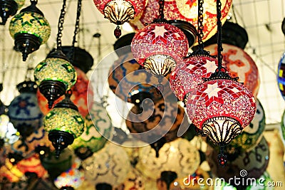 Chandelier shop Stock Photo