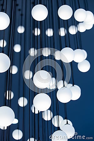 chandelier with spherical plafonds Stock Photo