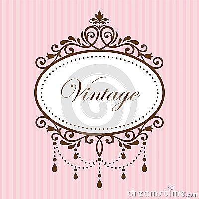 Chandelier vintage frame Stock Photo