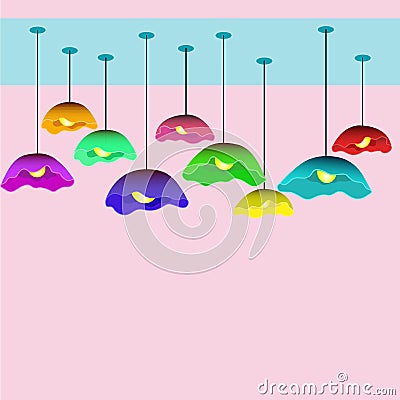 Chandeliers in the shape of flowers Stock Photo