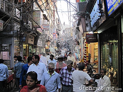 Chandni Chowk market in Delhi Editorial Stock Photo