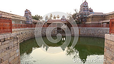 Chandra Pushkarni at Sri Ranganathaswamy Temple, Srirangam, Trichy, Tamil Nadu Stock Photo