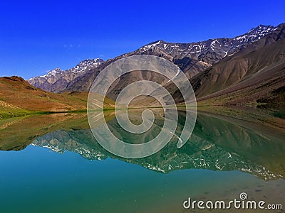 Chandratal Lake Stock Photo