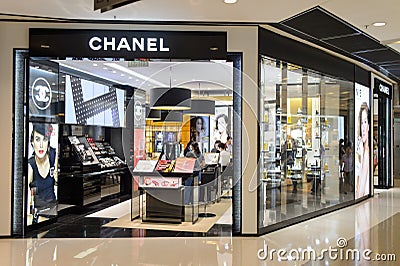 Chanel cosmetics boutique interior Editorial Stock Photo