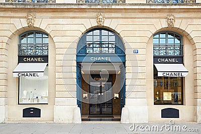 Chanel shop in place Vendome in Paris Editorial Stock Photo