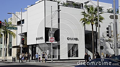 Chanel Store At Rodeo Drive Stock Video Footage - Video of city, hills ...