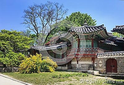 Changdeokgung palace Prospering Virtue Palace one of the Five Grand Palaces of the Joseon Dynasty. Seoul, Stock Photo