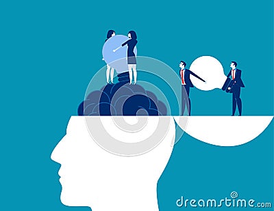 Change. Business team holding bulb and changing. Concept business ideas vector illustration Vector Illustration