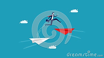 Change career. Businessmen change jobs. Find new business opportunities Vector Illustration