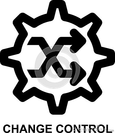 change control, change management, changing, setting, modify, switch outline icon Vector Illustration