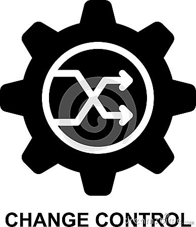 change control, change management, changing, setting, modify, switch solid glyph icon Stock Photo