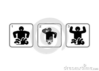 Change diaper icon. restroom sign. Babys clean and dirty diaper. Vector Illustration
