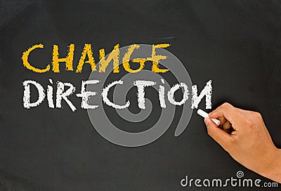 Change direction Stock Photo