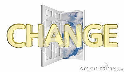 Change Door Opening Adapt Evolve Innovate Disrupt 3d Illustration Stock Photo