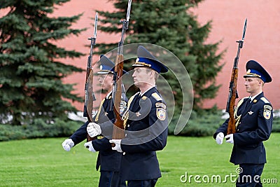 Change of guard of honor Editorial Stock Photo