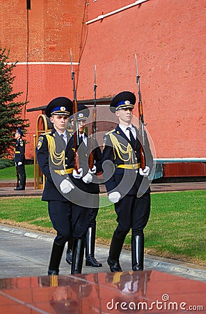 Change of the guard of honour, Moscow Editorial Stock Photo