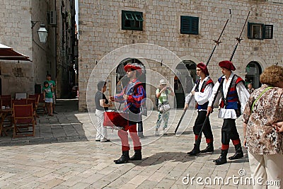 Change of guards in Dubrovnik, Croatia 2010 Editorial Stock Photo