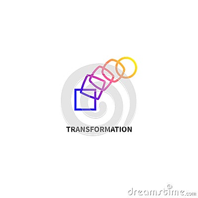 Change icon, transformation, evolution, development Vector Illustration