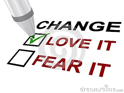 Change, love it or fear it Stock Photo