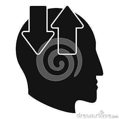 Change memory shelf icon simple vector. Mind person Vector Illustration