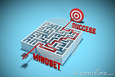 Change mindset to be successful concept Stock Photo