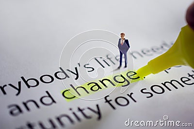 Change for New Challenge in Life or Business Concept. Miniature Stock Photo