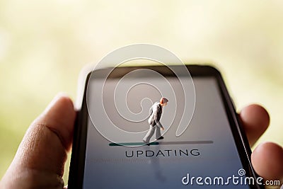 Change for New Challenge in Life or Upgrade Technology Concept. Stock Photo