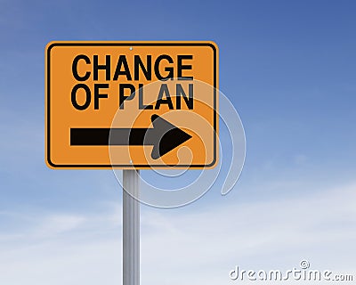 Change of Plan Stock Photo