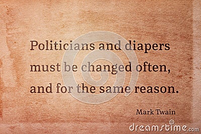 Change politicians Twain Stock Photo