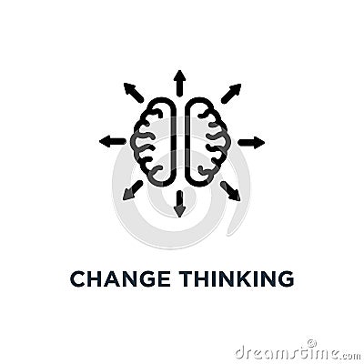 change thinking icon. change thinking concept symbol design, vec Vector Illustration