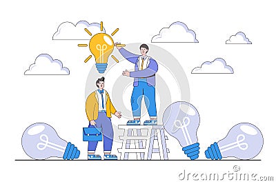 Change to new innovation, business, or solution to disrupt or replace an outdated model with bright technology concepts. Success Vector Illustration