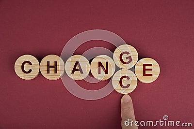 Change is your chance sign. Conceptual headline Stock Photo