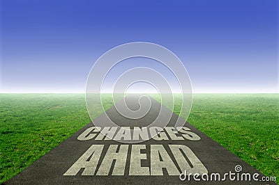 Changes ahead Stock Photo