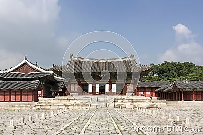 Changgyeong Palace Courtyard - Seoul Stock Photo
