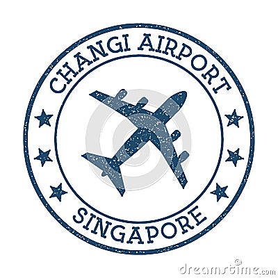 Changi Airport Singapore logo. Vector Illustration