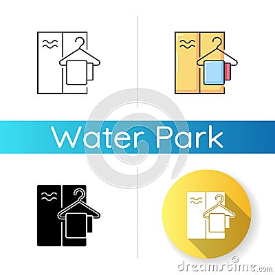 Changing cabin icon Vector Illustration