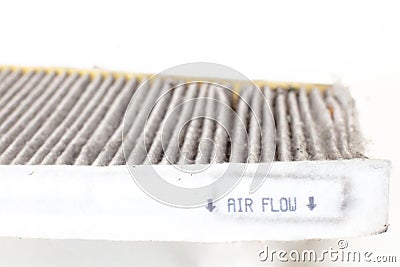 Changing a car cabin pollen filter . Detail Stock Photo