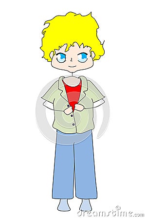 Changing clothes Vector Illustration