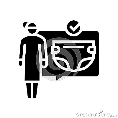 changing diapers glyph icon vector illustration Vector Illustration