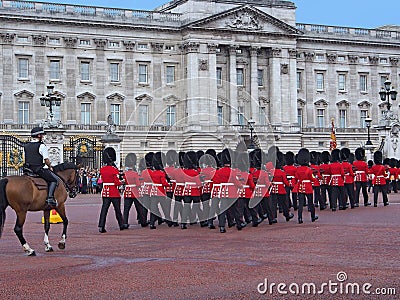 Changing of the guard in front of Buckingham Palace Editorial Stock Photo