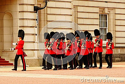 Changing of Guard parade at the Buckingham Palace, London, UK Editorial Stock Photo