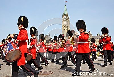 Changing of Guard in Parliament Hill, Ottawa Editorial Stock Photo